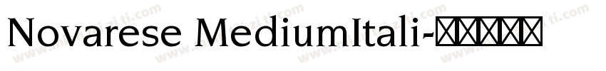 Novarese MediumItali字体转换
